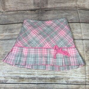 Florence Eiseman Pink and Grey Plaid Skirt Size 4T